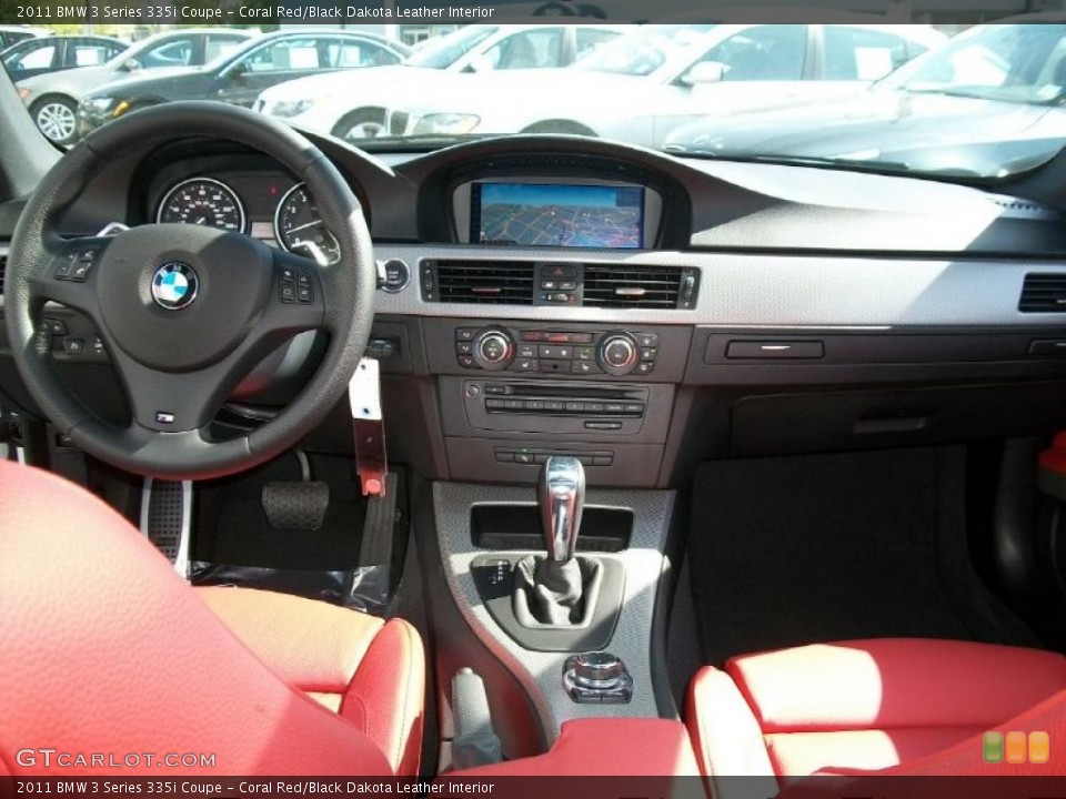 Coral Red/Black Dakota Leather Interior Dashboard for the 2011 BMW 3 Series 335i Coupe #48972071