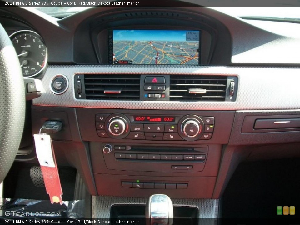 Coral Red/Black Dakota Leather Interior Navigation for the 2011 BMW 3 Series 335i Coupe #48972146
