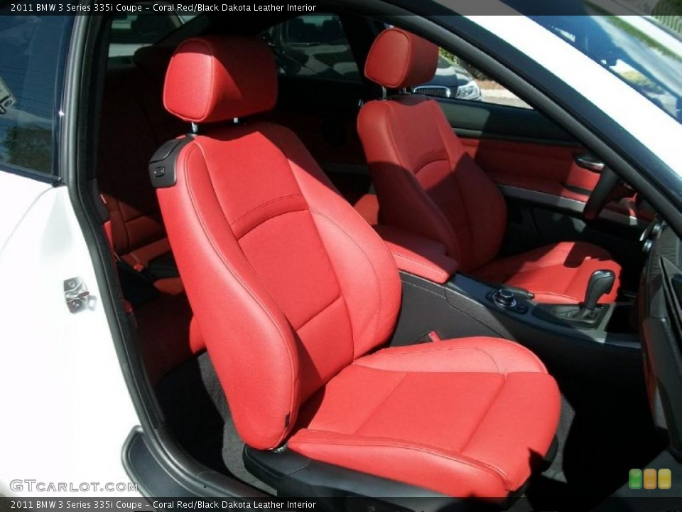 Coral Red/Black Dakota Leather Interior Photo for the 2011 BMW 3 Series 335i Coupe #48972287