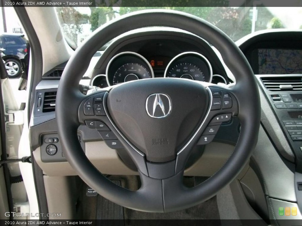 Taupe Interior Steering Wheel for the 2010 Acura ZDX AWD Advance #48973100