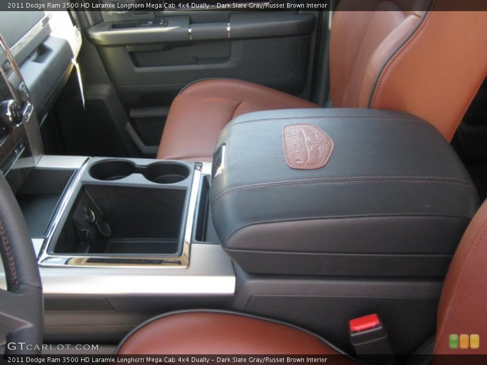Dark Slate Gray/Russet Brown Interior Photo for the 2011 Dodge Ram 3500 HD Laramie Longhorn Mega Cab 4x4 Dually #48984932
