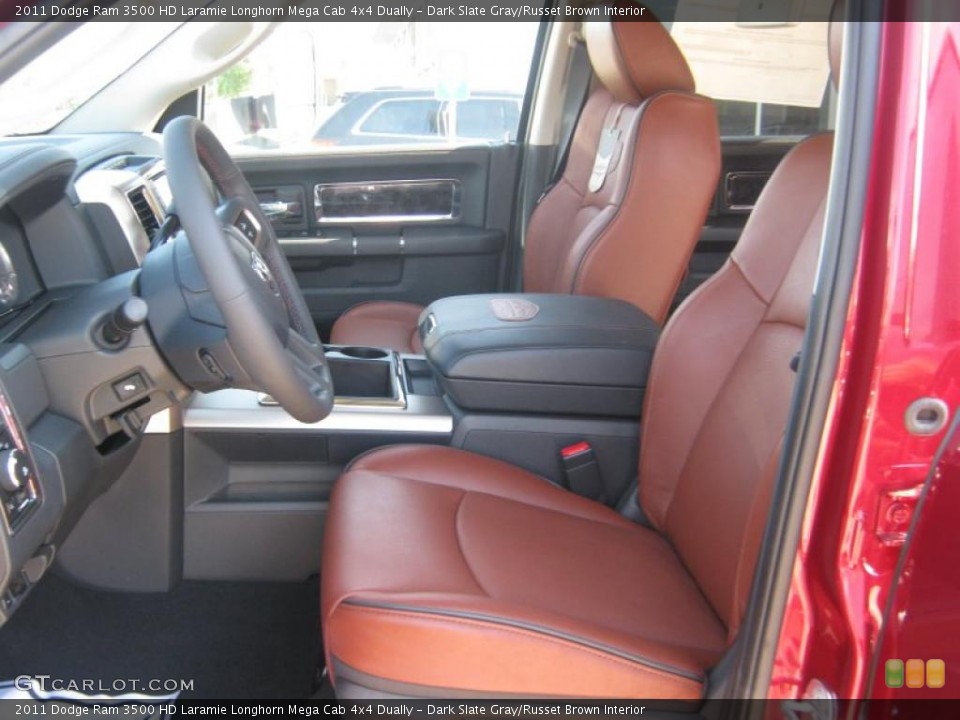 Dark Slate Gray/Russet Brown Interior Photo for the 2011 Dodge Ram 3500 HD Laramie Longhorn Mega Cab 4x4 Dually #48985001