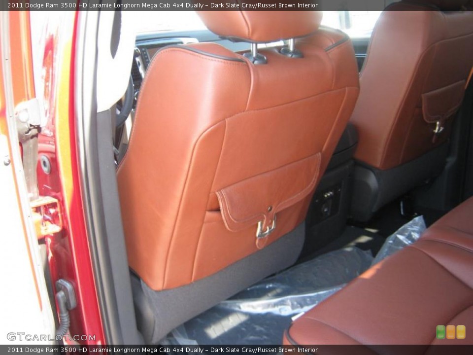 Dark Slate Gray/Russet Brown Interior Photo for the 2011 Dodge Ram 3500 HD Laramie Longhorn Mega Cab 4x4 Dually #48985031