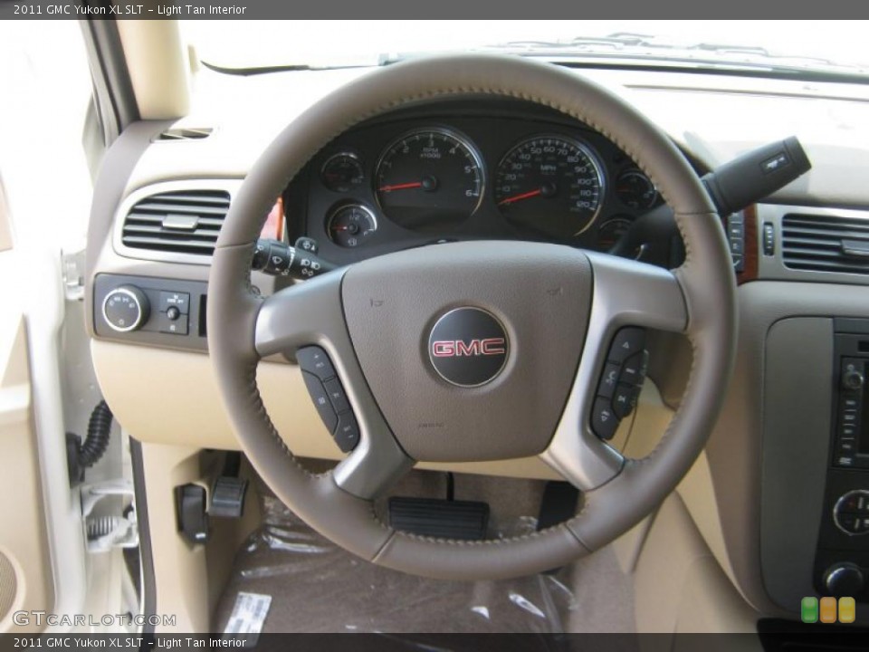Light Tan Interior Steering Wheel for the 2011 GMC Yukon XL SLT #48985406