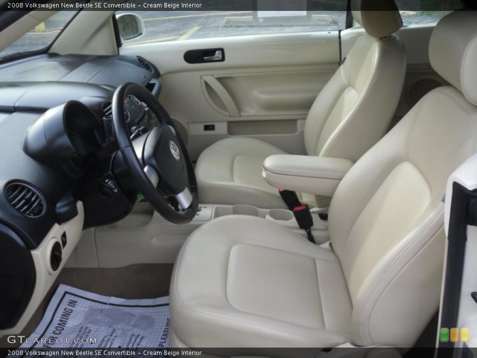 Cream Beige Interior Photo for the 2008 Volkswagen New Beetle SE Convertible #48985738