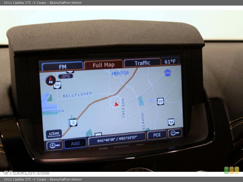 Ebony/Saffron Interior Navigation for the 2011 Cadillac CTS -V Coupe #48988739