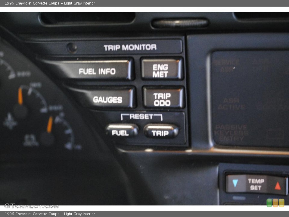 Light Gray Interior Controls for the 1996 Chevrolet Corvette Coupe #48989681