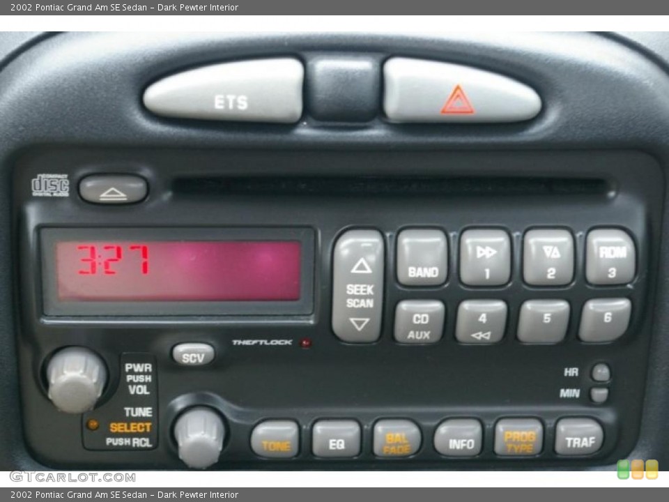 Dark Pewter Interior Controls for the 2002 Pontiac Grand Am SE Sedan #48989943
