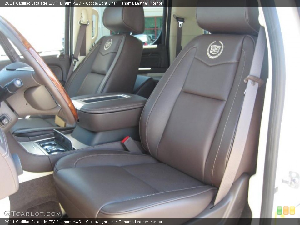 Cocoa/Light Linen Tehama Leather Interior Photo for the 2011 Cadillac Escalade ESV Platinum AWD #48992858