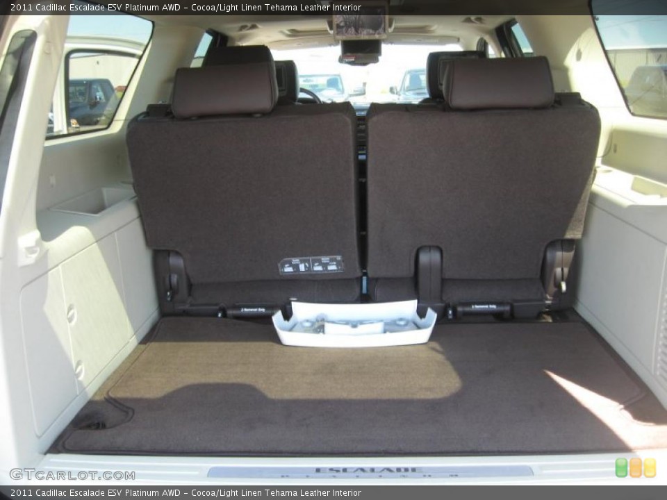 Cocoa/Light Linen Tehama Leather Interior Trunk for the 2011 Cadillac Escalade ESV Platinum AWD #48992936