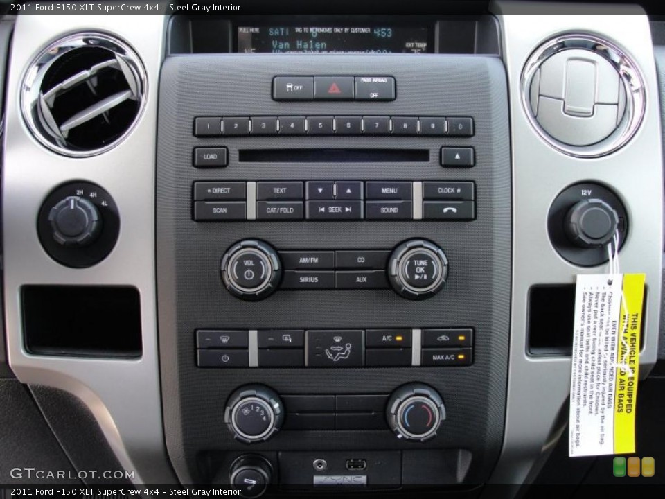 Steel Gray Interior Controls for the 2011 Ford F150 XLT SuperCrew 4x4 #48995096