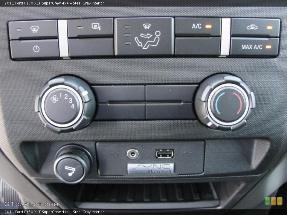 Steel Gray Interior Controls for the 2011 Ford F150 XLT SuperCrew 4x4 #48995144