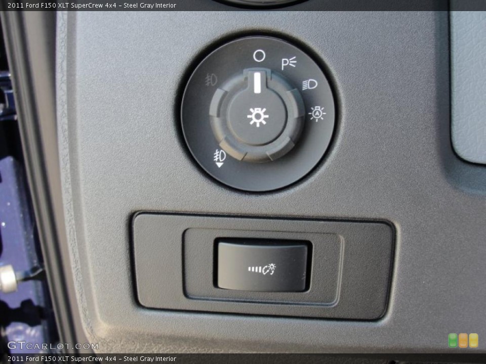 Steel Gray Interior Controls for the 2011 Ford F150 XLT SuperCrew 4x4 #48995204