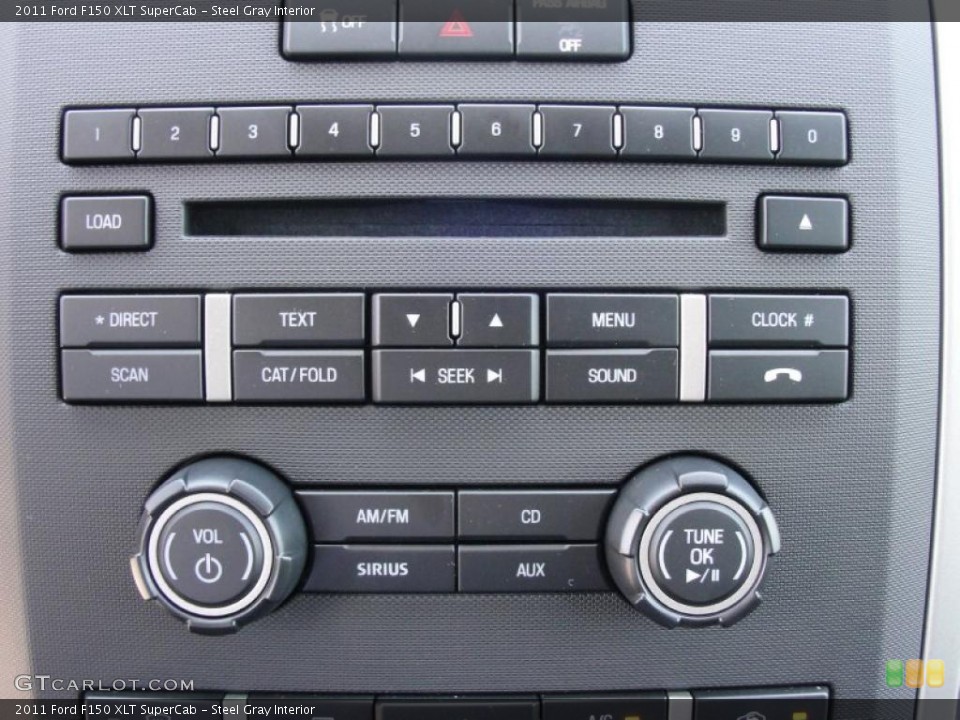 Steel Gray Interior Controls for the 2011 Ford F150 XLT SuperCab #48998102