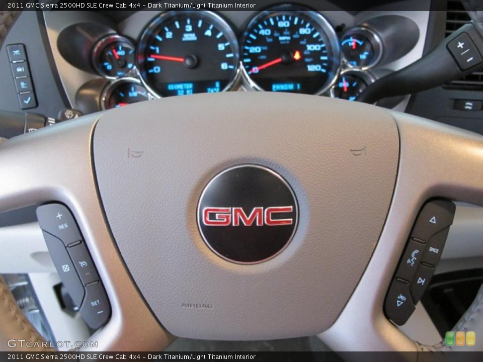 Dark Titanium/Light Titanium Interior Steering Wheel for the 2011 GMC Sierra 2500HD SLE Crew Cab 4x4 #48998582
