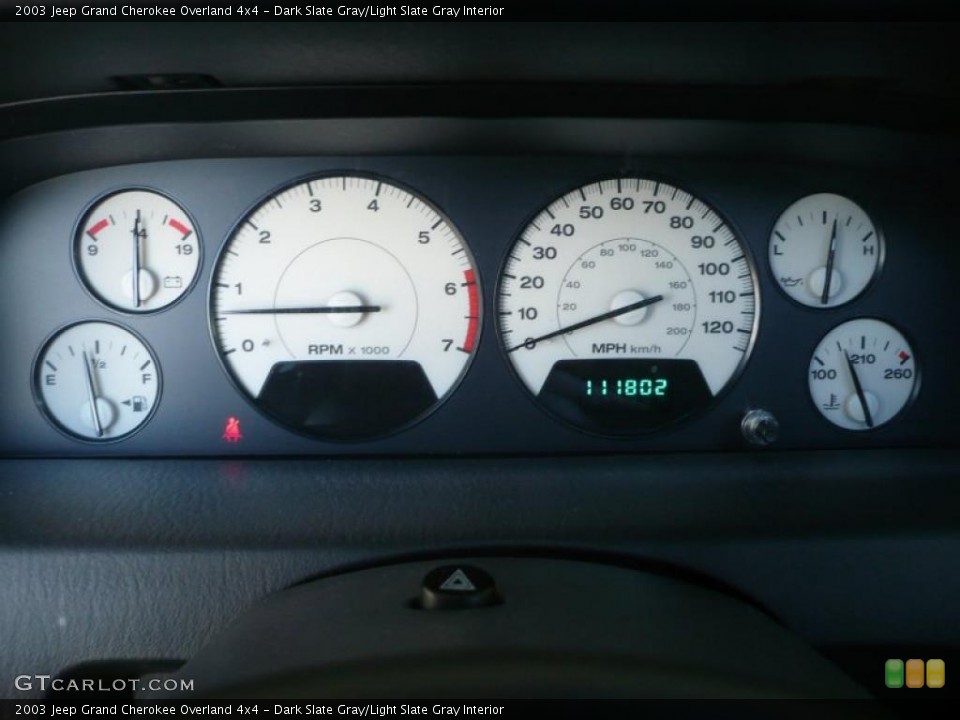 Dark Slate Gray/Light Slate Gray Interior Gauges for the 2003 Jeep Grand Cherokee Overland 4x4 #48999407