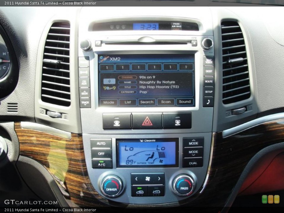Cocoa Black Interior Controls for the 2011 Hyundai Santa Fe Limited #49000319