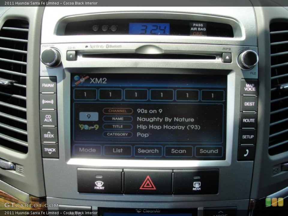 Cocoa Black Interior Controls for the 2011 Hyundai Santa Fe Limited #49000337