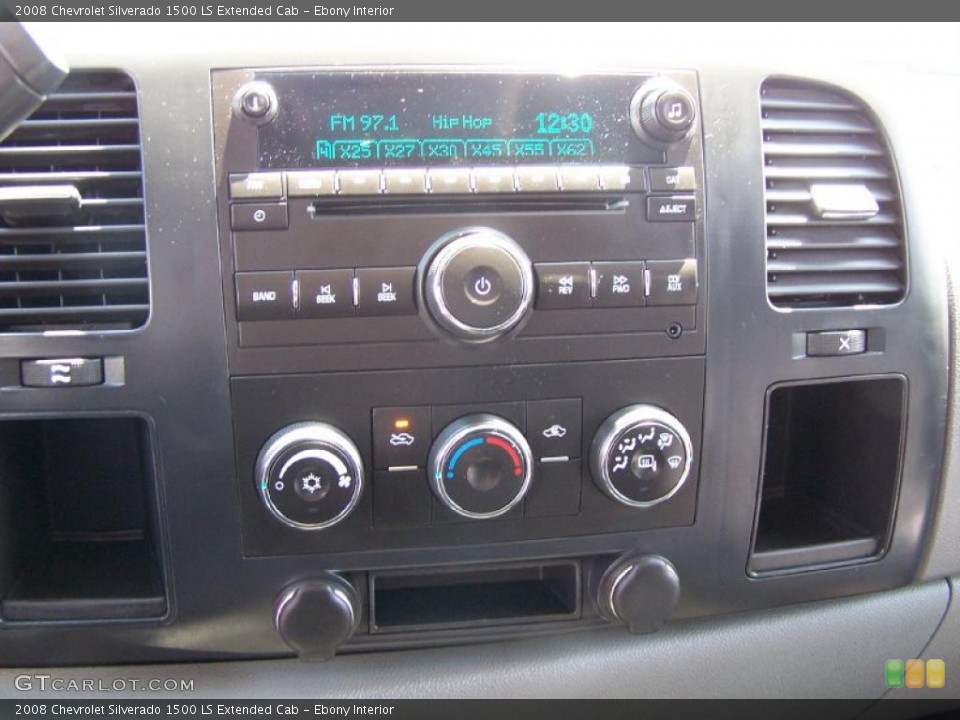 Ebony Interior Controls for the 2008 Chevrolet Silverado 1500 LS Extended Cab #49000766