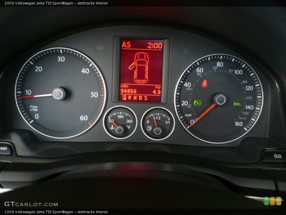 Anthracite Interior Gauges for the 2009 Volkswagen Jetta TDI SportWagen #49001111