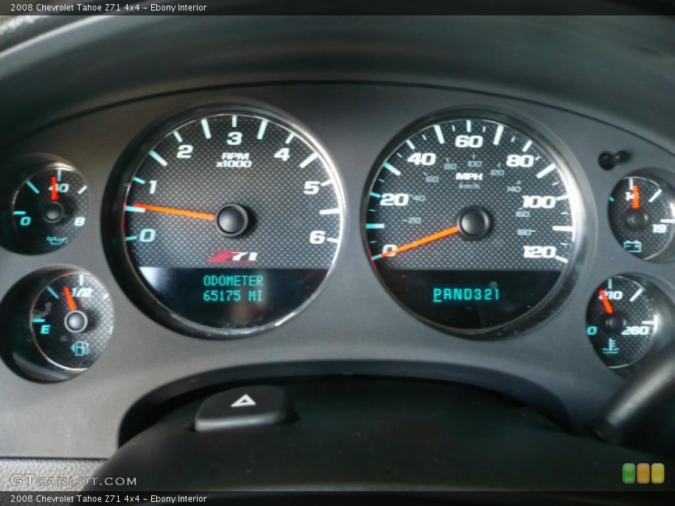 Ebony Interior Gauges for the 2008 Chevrolet Tahoe Z71 4x4 #49002041