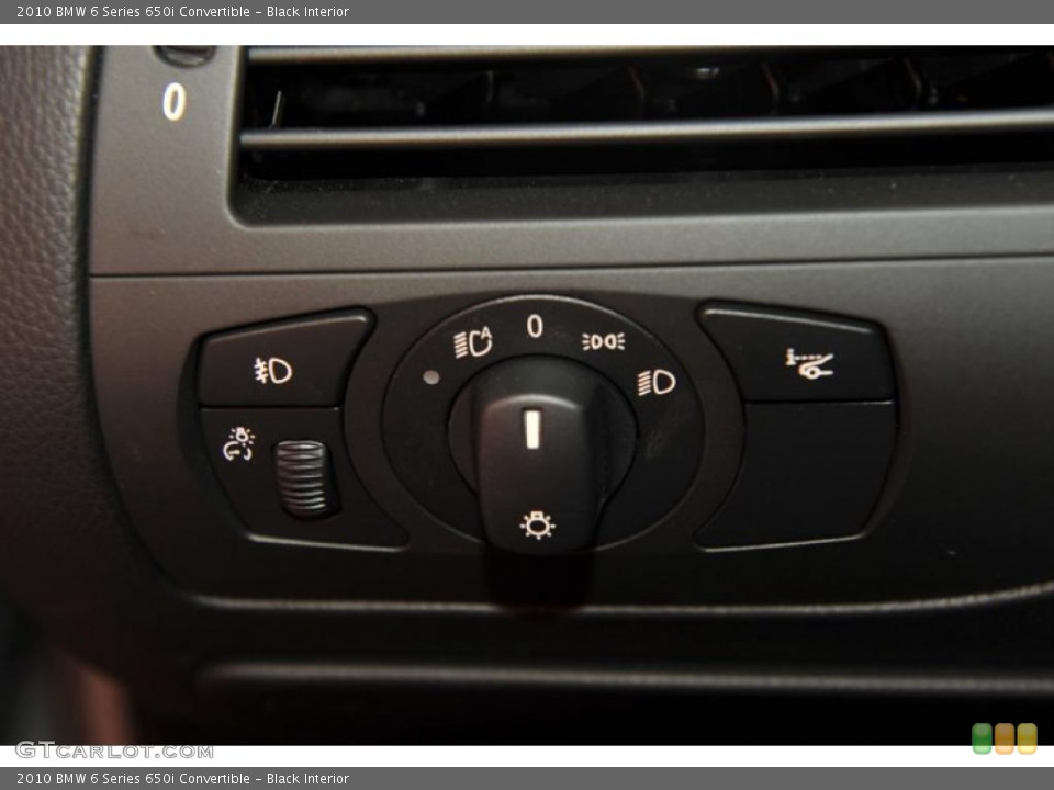 Black Interior Controls for the 2010 BMW 6 Series 650i Convertible #49002107