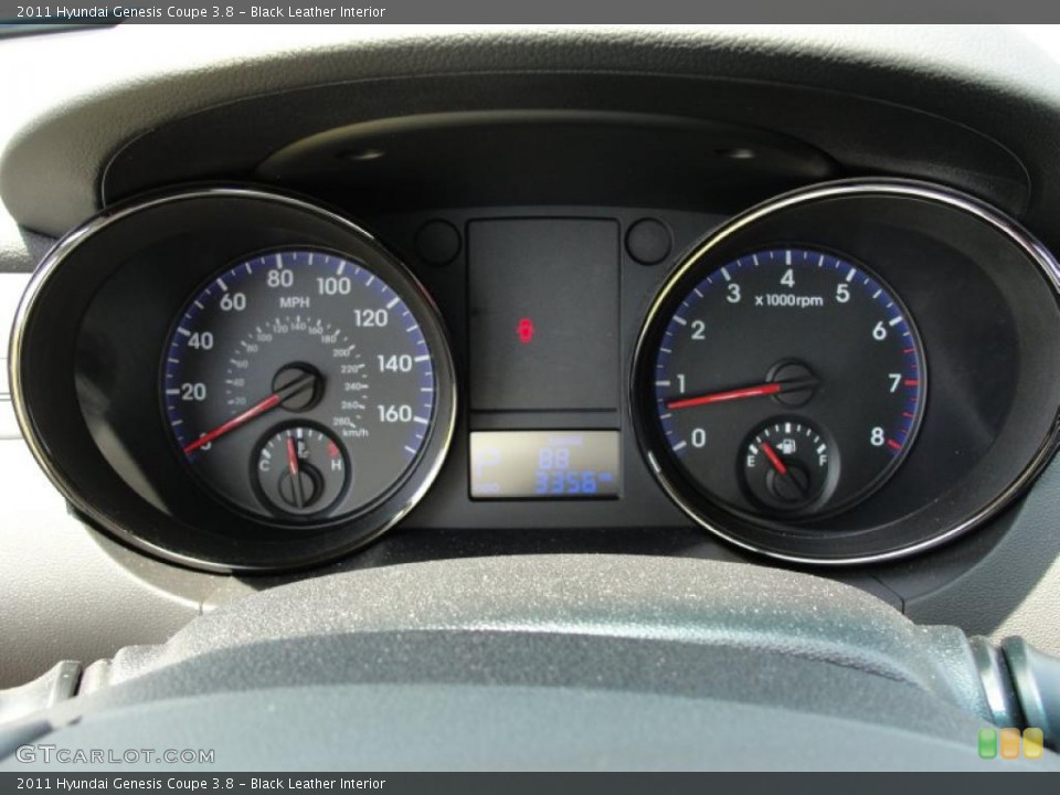Black Leather Interior Gauges for the 2011 Hyundai Genesis Coupe 3.8 #49002275
