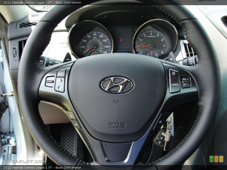 Black Cloth Interior Steering Wheel for the 2011 Hyundai Genesis Coupe 2.0T #49002815