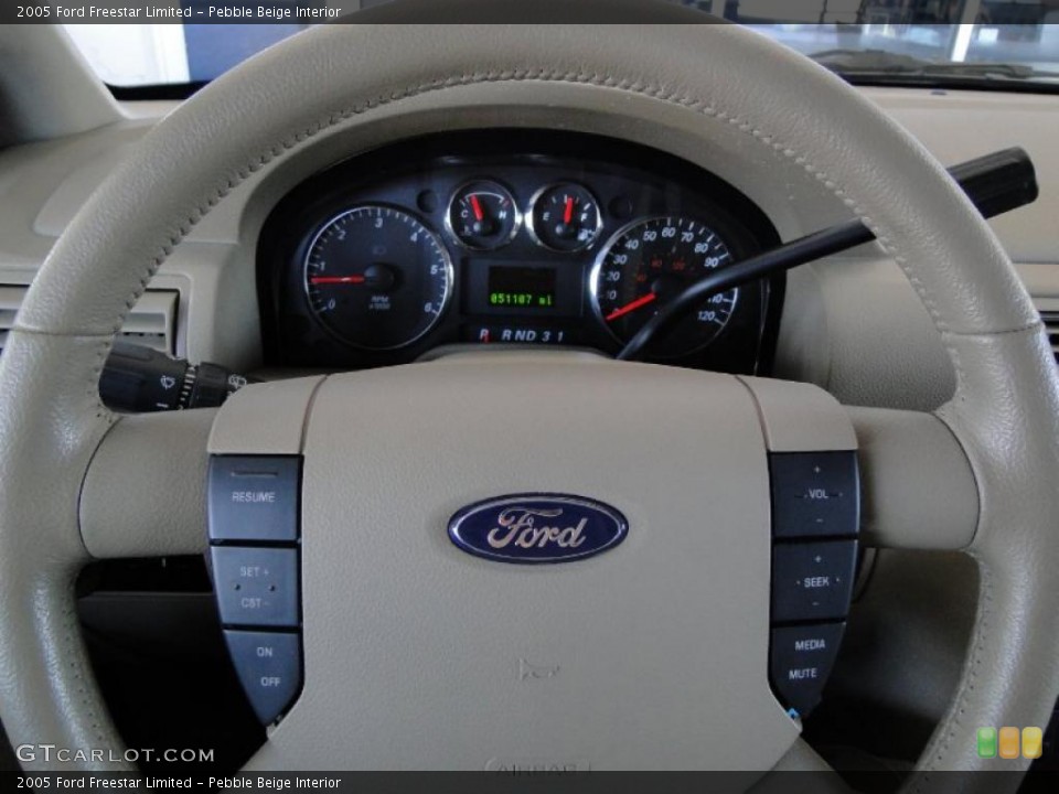 Pebble Beige Interior Steering Wheel for the 2005 Ford Freestar Limited #49003709