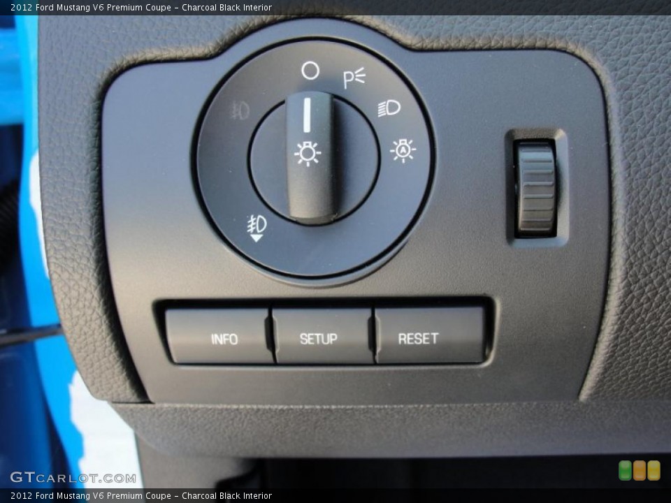 Charcoal Black Interior Controls for the 2012 Ford Mustang V6 Premium Coupe #49004492