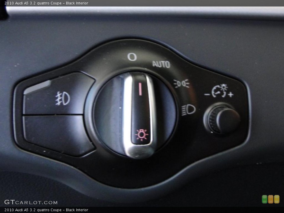 Black Interior Controls for the 2010 Audi A5 3.2 quattro Coupe #49005455