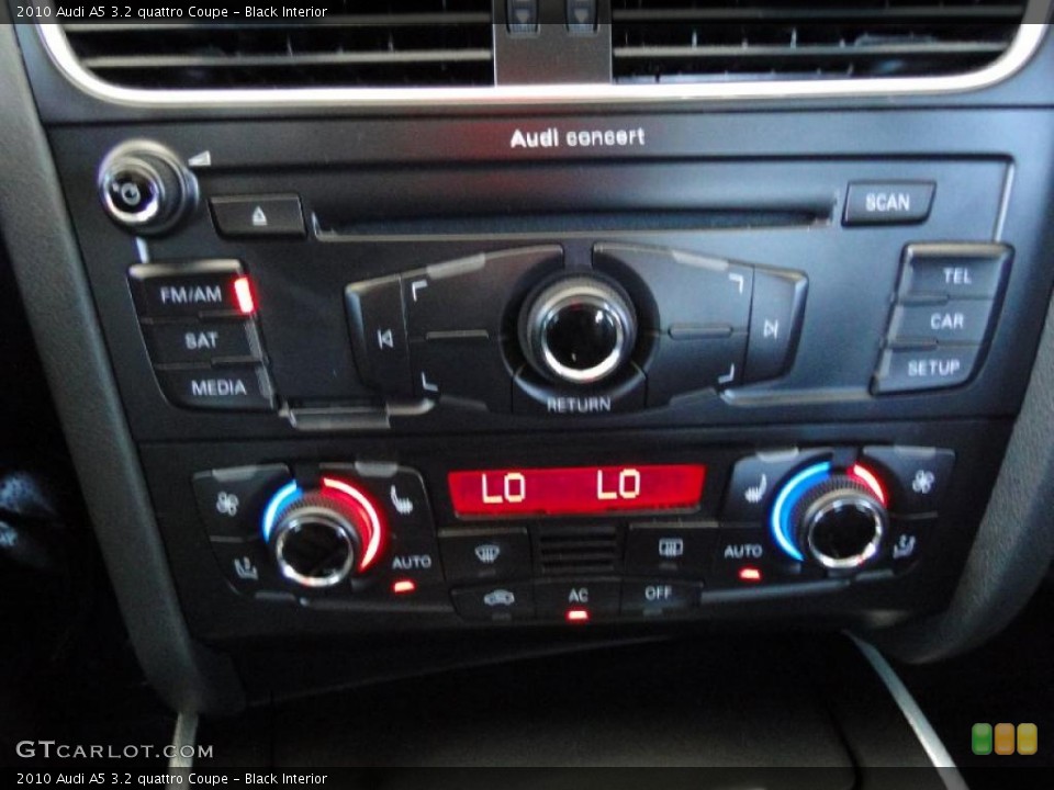 Black Interior Controls for the 2010 Audi A5 3.2 quattro Coupe #49005548