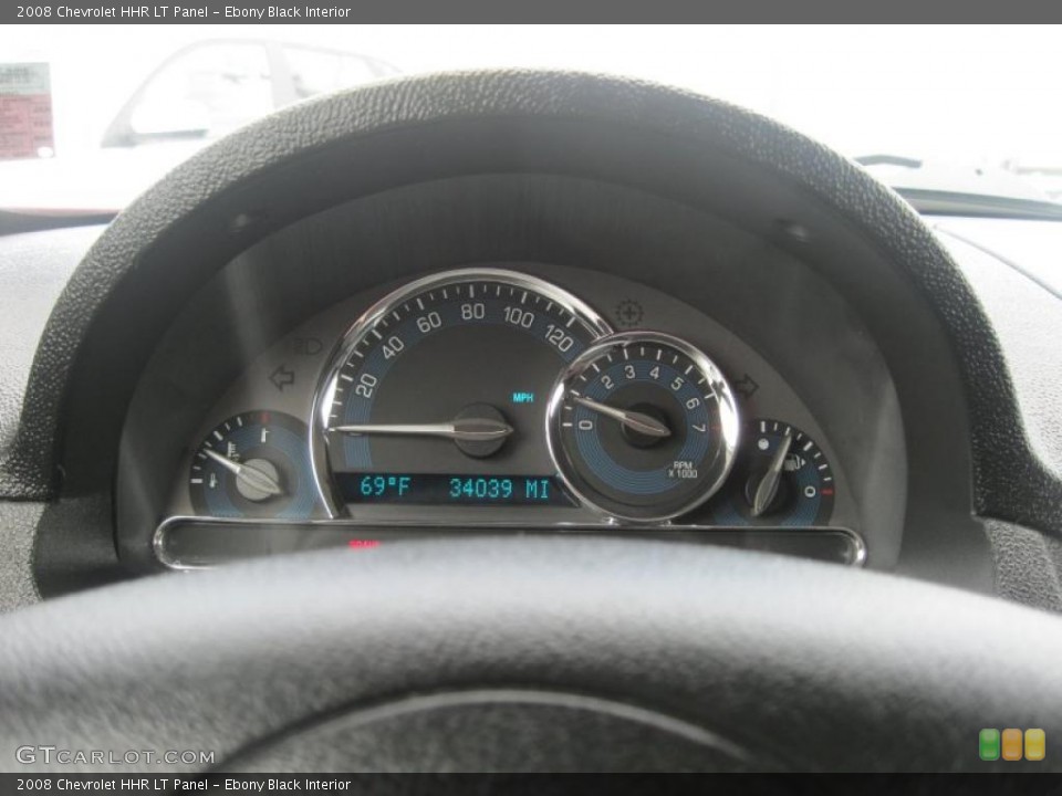 Ebony Black Interior Gauges for the 2008 Chevrolet HHR LT Panel #49012268
