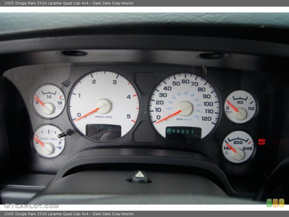 Dark Slate Gray Interior Gauges for the 2005 Dodge Ram 3500 Laramie Quad Cab 4x4 #49014875