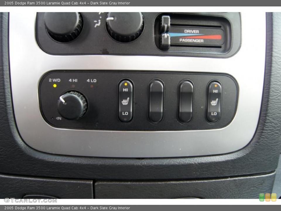 Dark Slate Gray Interior Controls for the 2005 Dodge Ram 3500 Laramie Quad Cab 4x4 #49014950