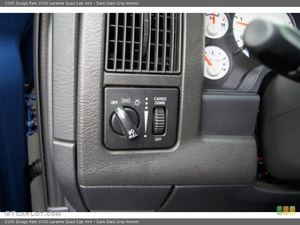Dark Slate Gray Interior Controls for the 2005 Dodge Ram 3500 Laramie Quad Cab 4x4 #49015037