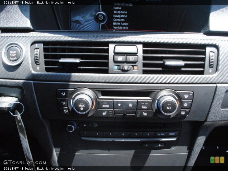 Black Novillo Leather Interior Controls for the 2011 BMW M3 Sedan #49019747
