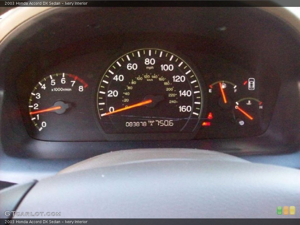 Ivory Interior Gauges for the 2003 Honda Accord DX Sedan #49023216