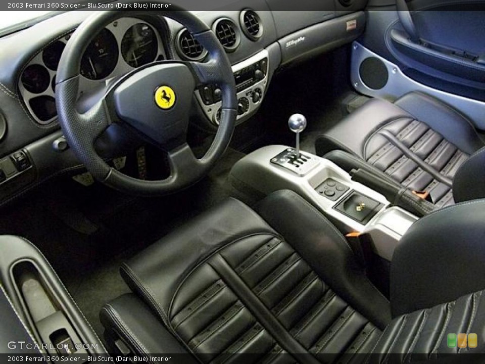 Blu Scuro (Dark Blue) 2003 Ferrari 360 Interiors