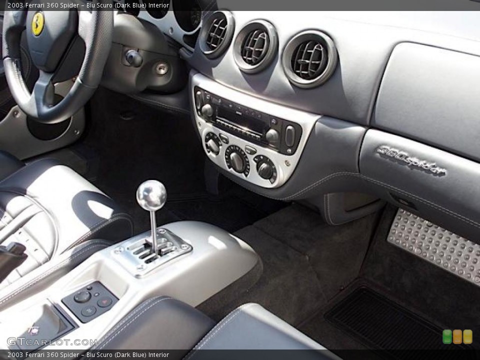 Blu Scuro (Dark Blue) Interior Controls for the 2003 Ferrari 360 Spider #49023551