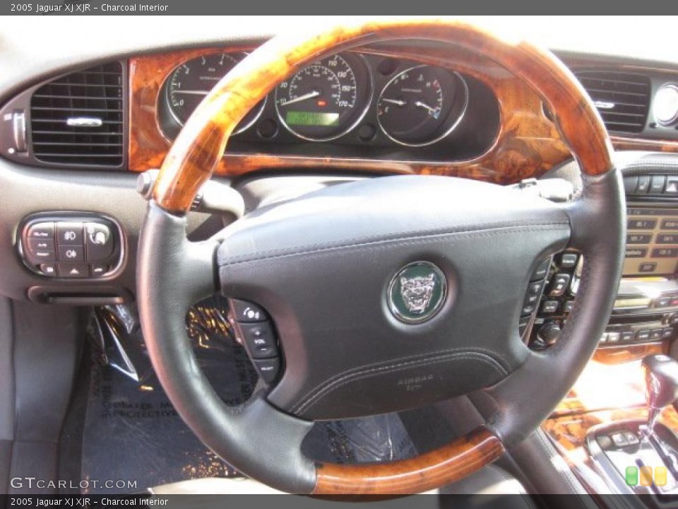 Charcoal Interior Steering Wheel for the 2005 Jaguar XJ XJR #49025742