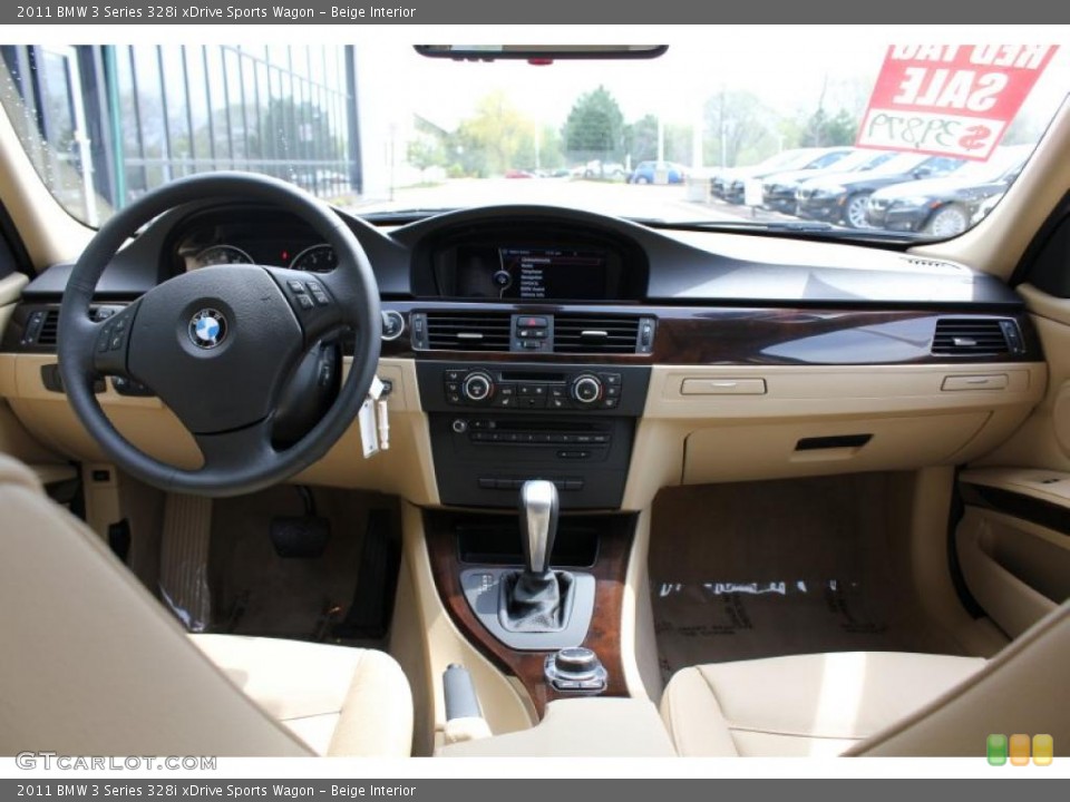 Beige Interior Dashboard for the 2011 BMW 3 Series 328i xDrive Sports Wagon #49026687