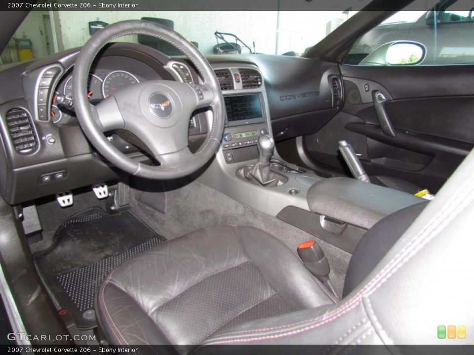 Ebony Interior Prime Interior for the 2007 Chevrolet Corvette Z06 #49034904