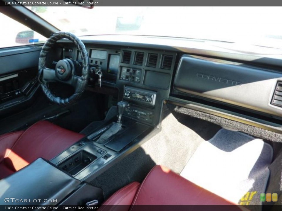 Carmine Red Interior Dashboard for the 1984 Chevrolet Corvette Coupe #49035699