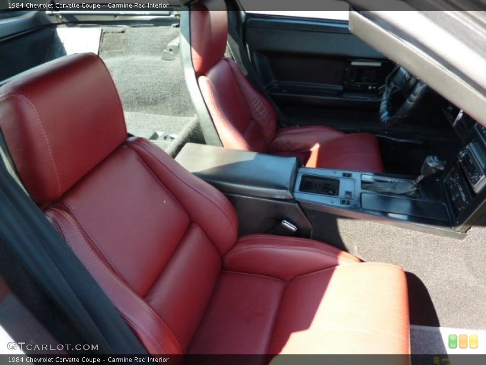 Carmine Red 1984 Chevrolet Corvette Interiors