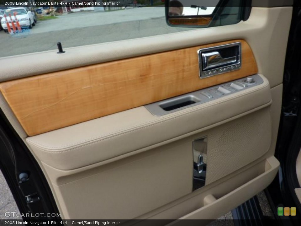 Camel/Sand Piping Interior Door Panel for the 2008 Lincoln Navigator L Elite 4x4 #49037721