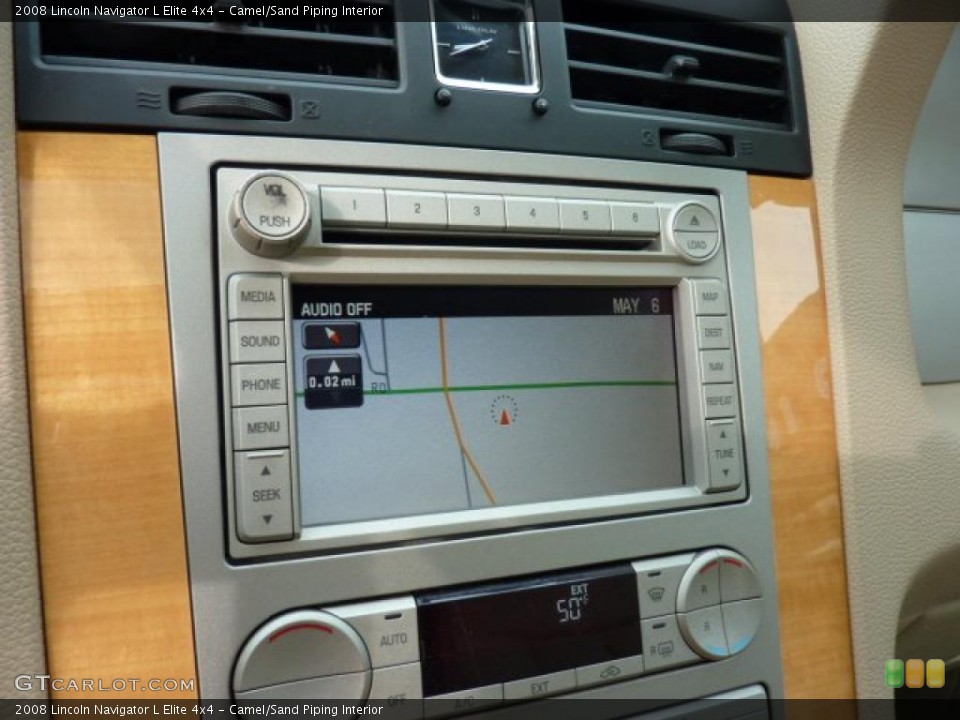 Camel/Sand Piping Interior Navigation for the 2008 Lincoln Navigator L Elite 4x4 #49037748