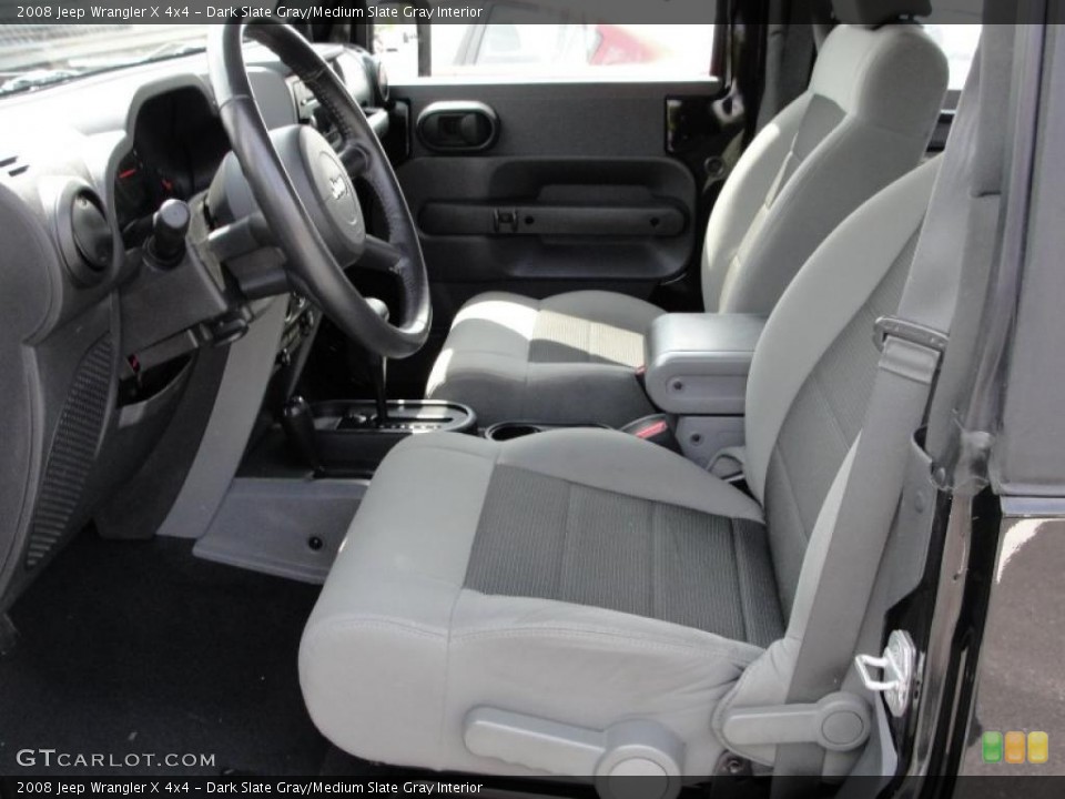 Dark Slate Gray/Medium Slate Gray Interior Photo for the 2008 Jeep Wrangler X 4x4 #49039548