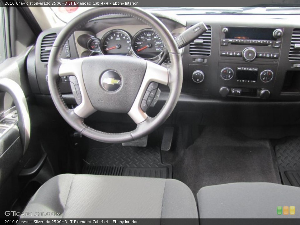 Ebony Interior Dashboard for the 2010 Chevrolet Silverado 2500HD LT Extended Cab 4x4 #49041294