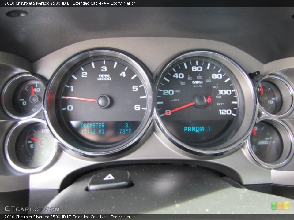 Ebony Interior Gauges for the 2010 Chevrolet Silverado 2500HD LT Extended Cab 4x4 #49041303